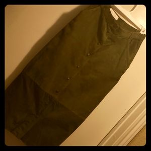 Vintage Greg Adams Green Block Suede skirt
